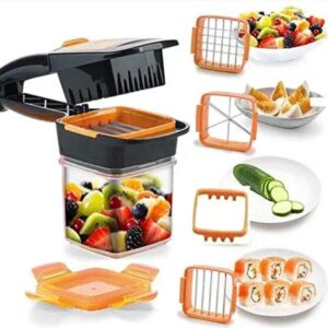 5 in 1 Multifunction Vegetable Cutter Manual Dicer with Container Box - CDesk Dropship
